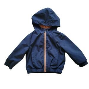 Miles The Label Blue Hooded Rain Jacket